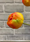 18" Fresh Touch Peony Tulip - Orange