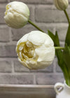 18" Fresh Touch White Double Peony Tulip Bundle