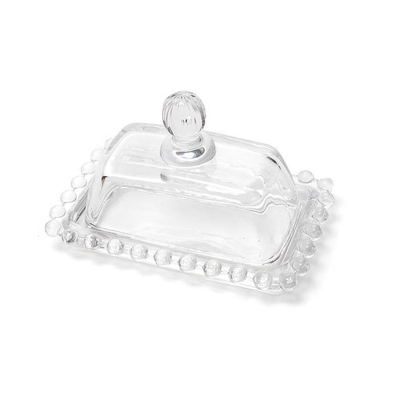 Petite Glass Covered Butter Dish