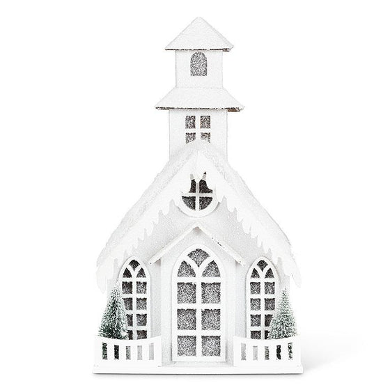 Large Snowy LED Papercraft Tall House