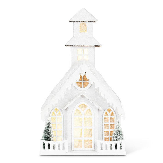 Large Snowy LED Papercraft Tall House