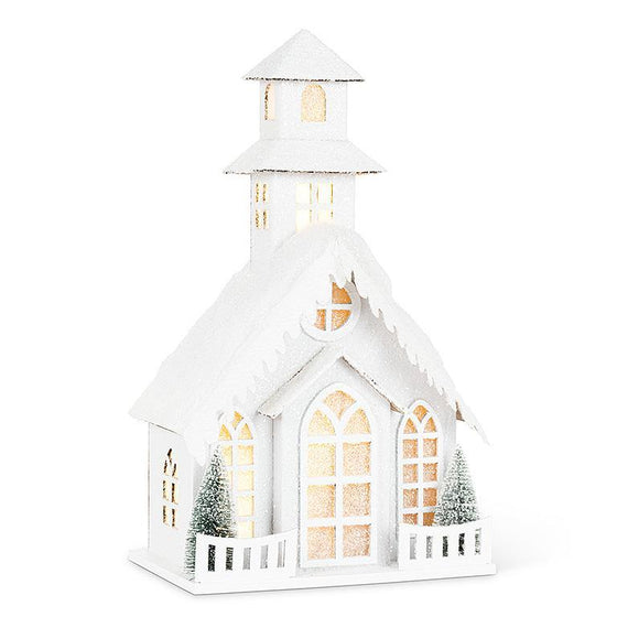 Large Snowy LED Papercraft Tall House