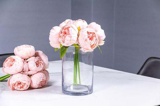 10" Faux Peony Bouquet