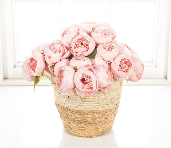 10" Faux Peony Bouquet