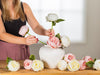 10" Faux Peony Bouquet