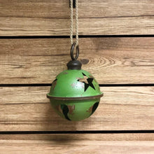  Green Metal Jingle Bell - 7"