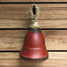  Distressed Metal Bell/Jute Rope