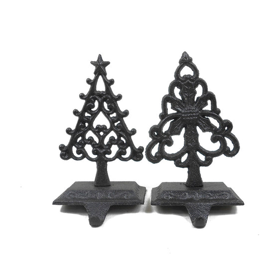 Black Iron Stocking Hangers