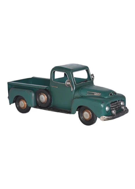 Vintage Inspired Spruce Green Metal Truck/Planter