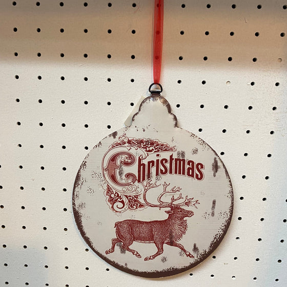 Large Metal Holiday Ornament