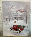 Lighted Fibre Optic Holiday Canvas with Truck