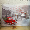 Lighted Fibre Optic Holiday Canvas with Truck