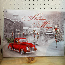  Lighted Fibre Optic Holiday Canvas with Truck