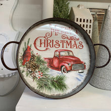  Merry Christmas Truck & Cardinal Tray/Handles