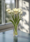 Fresh Touch Ruffled Parrot Tulip Bundle - White