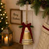Gold Metal Bell with Ribbon/Greenery