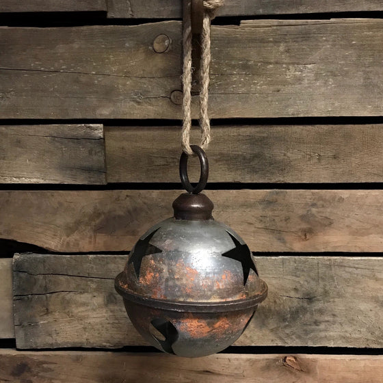 Rustic Metal Jingle Bell - 7"