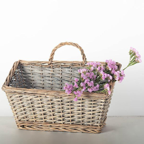 Rectangular Willow Basket with Handle