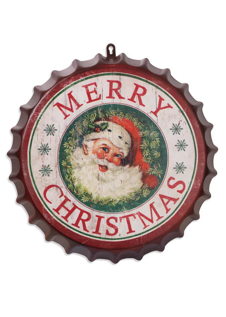 Vintage Inspired Merry Christmas Bottle Cap Sign