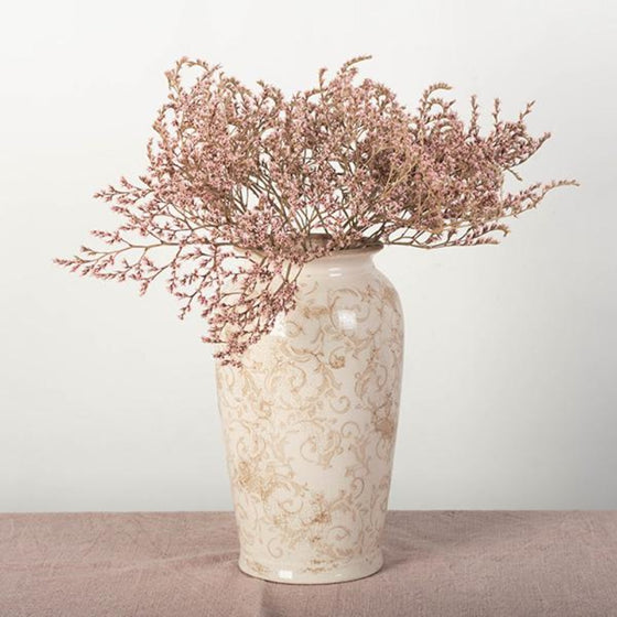 Rustic Scroll Pattern Vase