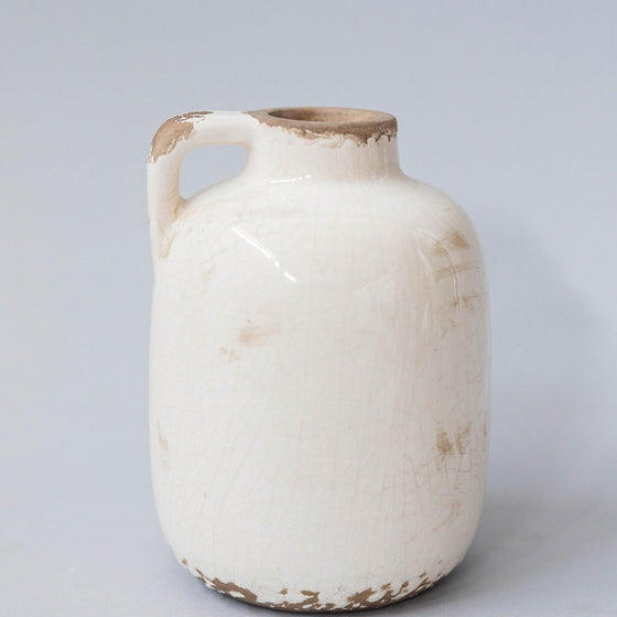 Petite Rustic Jug Style Vase with Handle