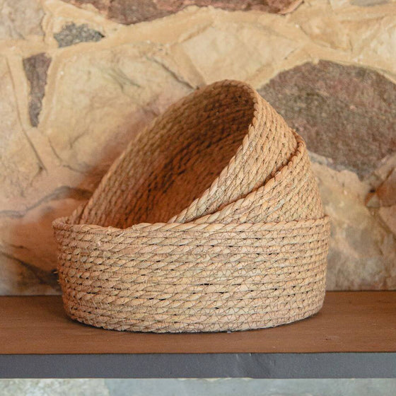 Set of Three Seagrass Baskets