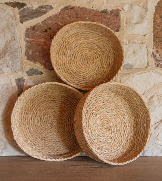 Set of Three Seagrass Baskets