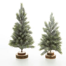  Icy Faux Fir Trees - Set of Two