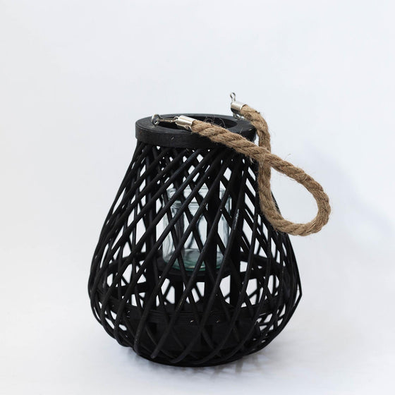 Woven Black Lantern - Small