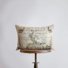  French Vintage Style Rabbit Lumbar Cushion