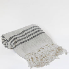  Cotton Striped Throw with Tassels