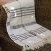 Cotton Striped Throw with Tassels