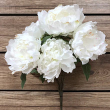  Artificial White Peony Bundle