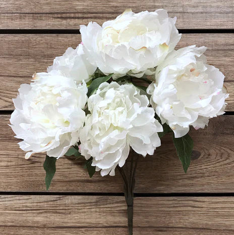 Artificial White Peony Bundle