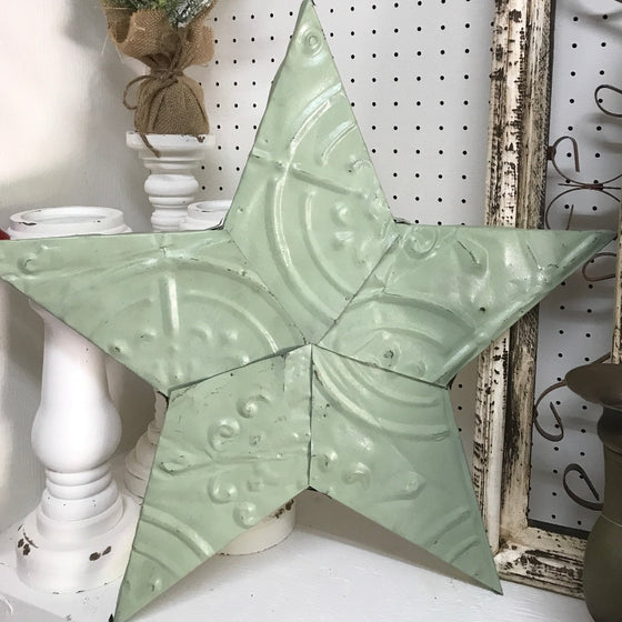 Rustic Vintage Tin Collage Stars