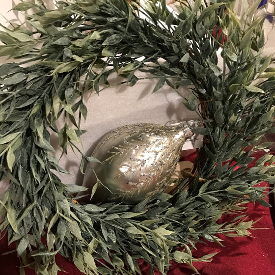 Artificial Ruscus Greenery Wreath/Candle Ring