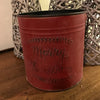 Vintage Inspired Merry Christmas Metal Bucket