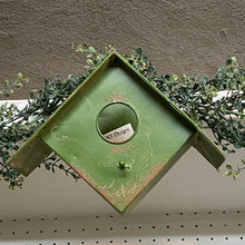  Rustic Green Metal Birdhouse Decor