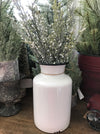 White Enamel Farmhouse Inspired Vase