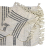 Cotton Grey/Black/Off White Throw