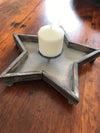 Rustic Wooden Star Candle Holder