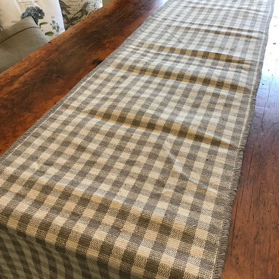 Farmhouse Check Table Runner - 18.5" x 108"