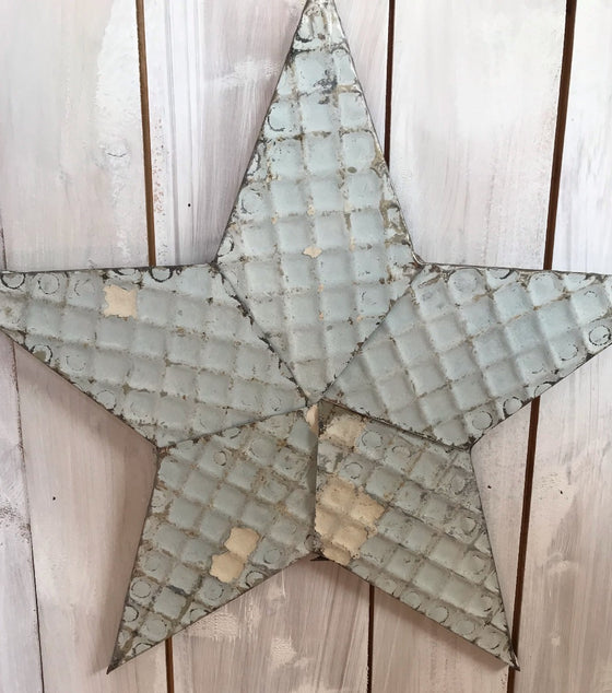 Rustic Vintage Tin Collage Stars