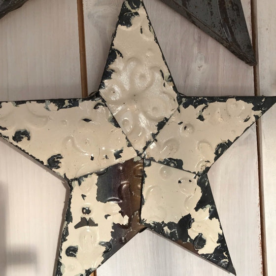 Vintage Tin Collage Stars - Small