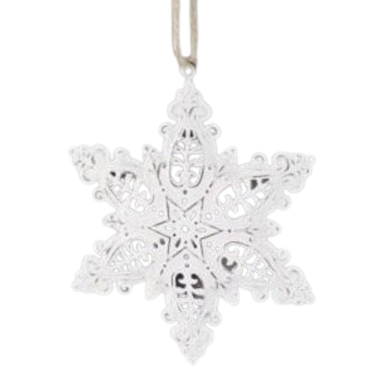 White Metal Filigree Ornament