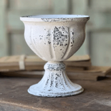  French Country Inspired White Goblet Style Holder