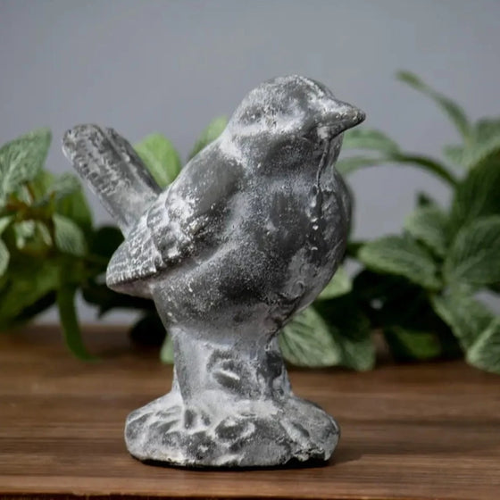 Rustic Cast Iron Flora Bird Figure