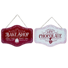  Painted Metal Holly Jolly Bake Shop/Santa & Co. Hot Chocolate Signs