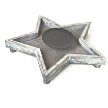  Rustic Wooden Star Candle Holder