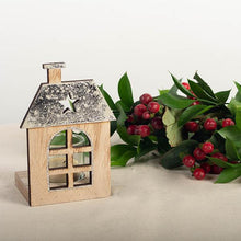  Wooden House Tealight Holder - Small